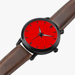 46mm Red Back Ground Unisex Automatic Watch(Black)