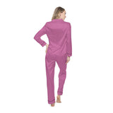 Purple Queen Front Logo Women's Satin Pajamas (AOP)