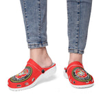 Marine Corps All Over Red Printed Clogs