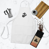 Marine Corps (Black and White logo) Embroidered Apron - Wear Freedom Wear