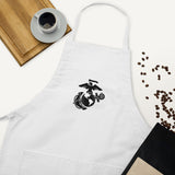 Marine Corps (Black and White logo) Embroidered Apron - Wear Freedom Wear