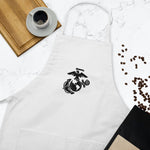 Marine Corps (Black and White logo) Embroidered Apron - Wear Freedom Wear