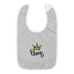 Queen Embroidered Baby Bib - Wear Freedom Wear