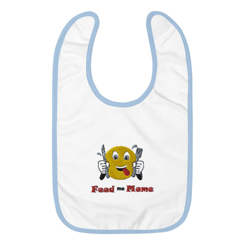 Smiley Face Embroidered Baby Bib - Wear Freedom Wear