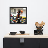 Joe Frazier Dunking Framed poster - Wear Freedom Wear