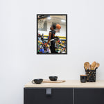 Joe Frazier Dunking Framed poster - Wear Freedom Wear