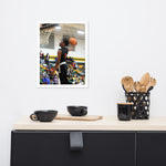 Joe Frazier Dunking Framed poster - Wear Freedom Wear