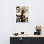 Joe Frazier Dunking Framed poster - Wear Freedom Wear