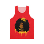 Golden Queen (Red) Unisex Tank Top (AOP)