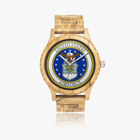 Air Force Italian Olive Lumber Wooden Watch