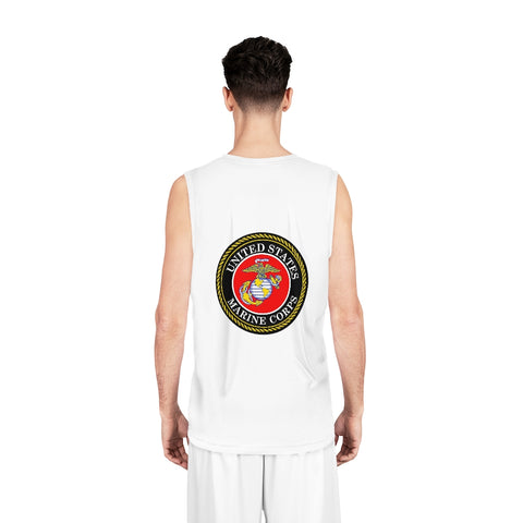 Marine Corps White Basketball Jersey