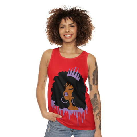 Purple Queen (Red) Unisex Tank Top (AOP)