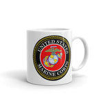 Marine Corps White glossy mug