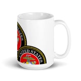 Marine Corps White glossy mug