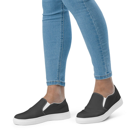 Women’s Black slip on canvas shoes