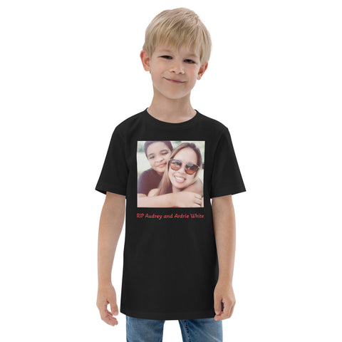 RIP Audrey and Ardire White Youth jersey t-shirt